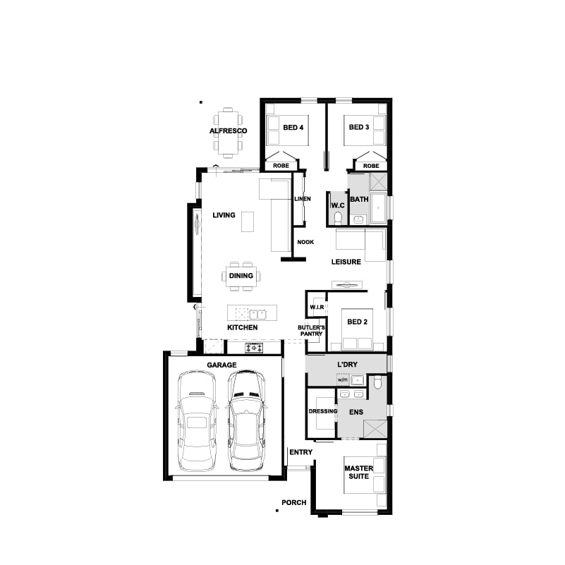 The Brook 211 by Plantation Homes Floorplan